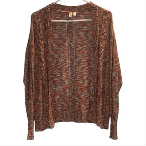 Large Madison Orange and Pink Knit Cardigan